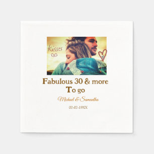 Fabulous 30 Jahre Jubiläum Name Foto Datum Serviette