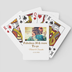 Fabulous 30 Jahre Jubiläum Name Foto Datum Spielkarten