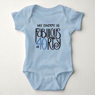 Fabulous 40 Black Blue Baby T - Shirt