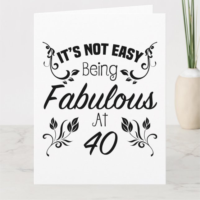 Fabulous 40. Geburtstag Karte (Vorderseite)