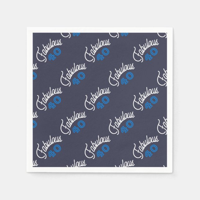 Fabulous 40 Geburtstag Serviette (Vorderseite)