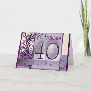 Fabulous 40 Geburtstagskarte Karte