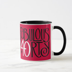 Fabulous 40 Mug rouge noir blanc