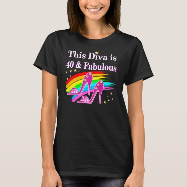 FABULOUS 40. SHOE QUEEN T-Shirt (Vorderseite)