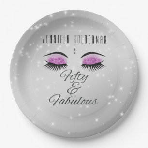 Fabulous 50 Black Hot Pink Glam Eyes Paper Teller