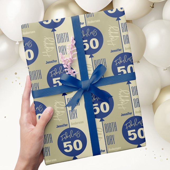 Fabulous 50 Geburtstag Geschenkpapier (Von Creator hochgeladen)