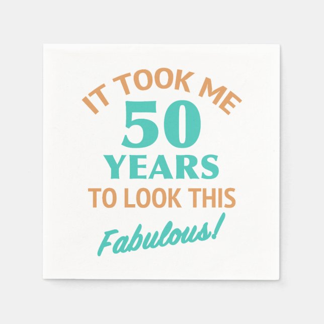 Fabulous 50. Geburtstag Serviette (Vorderseite)