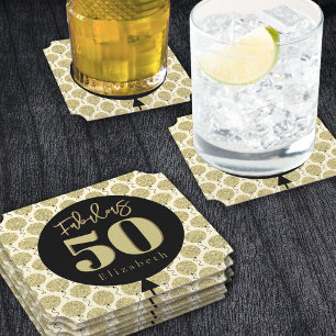Fabulous 50 Gold Geburtstag Untersetzer