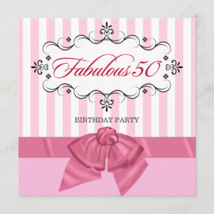 Fabulous 50 - Invitations de fête d'anniversaire p