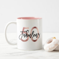 Fabulous 50. | Moderne Elegante Rose Gold Geburtst