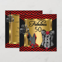 Fabulous 50 Red Black Stripe Heelse Kokettes Party