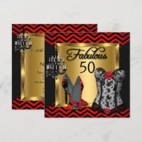 Fabulous 50 Red Black Stripe Heelse Kokettes Party