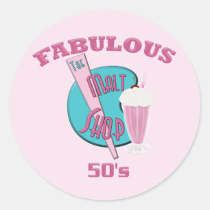Fabulous 50s runder aufkleber