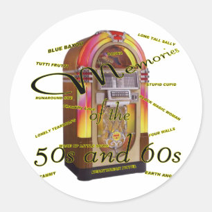 Fabulous 50ties juckbox runder aufkleber