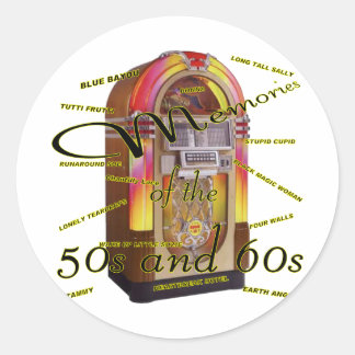 Fabulous 50ties juckbox runder aufkleber