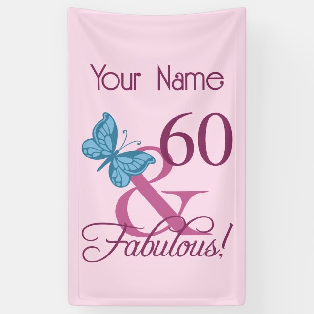 Fabulous 60. Geburtstag Banner (Vertikal)