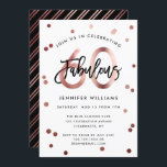 Fabulous 60. | Moderne Rose Gold Brushed Birthday Einladung<br><div class="desc">Feiern Sie Ihre fabelhafte 60. Geburtstagsparty mit diesen modernen,  eleganten Party Einladungen mit Pinselhandschrift und Imitat Rose Gold / Schwarz Design. Die Hintergrundfarbe kann unter "Weitere Anpassung" geändert werden. Teil der "Fabulous 60." Kollektion.</div>