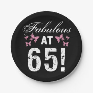 Fabulous 65. Geburtstag Pappteller