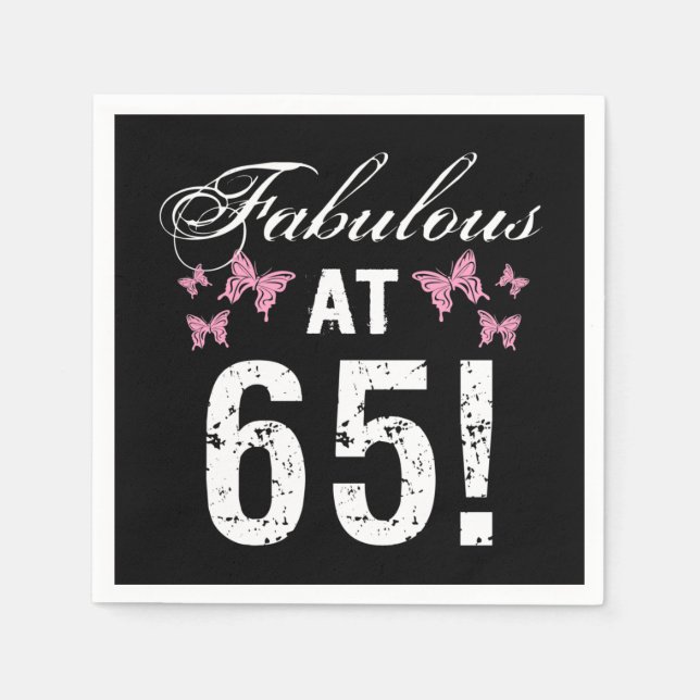 Fabulous 65. Geburtstag Serviette (Vorderseite)