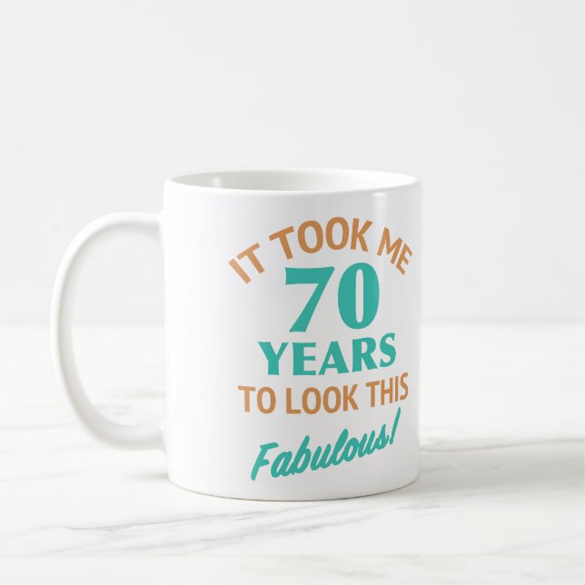 Fabulous 70. Geburtstag Kaffeetasse (Links)