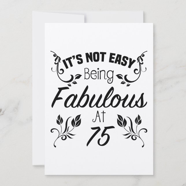 Fabulous 75. Geburtstag Karte (Vorderseite)