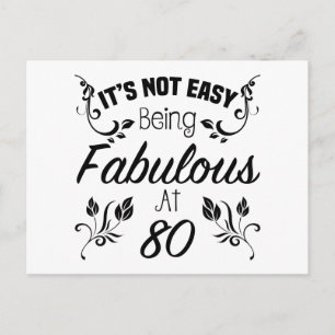 Fabulous 80. Geburtstag Postkarte
