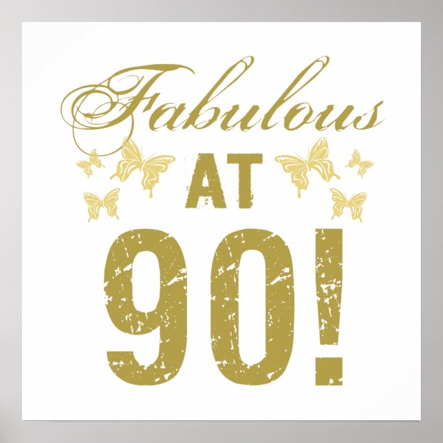 Fabulous 90th Birthday Poster (Vorne)