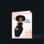 Fabulous African American Mother Happy Birthday Ca Karte<br><div class="desc">Schicken Sie diese schöne Happy Birthday Card an eine besondere Mutter. Dieses coole afroamerikanische Design besticht durch eine afrikanisch-amerikanische Dame mit einem schwarzen Abend und einem verschlungenen Afro.</div>