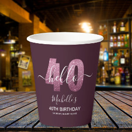 Fabulous at 40! Chic 40th Celebration with Pink Pappbecher