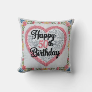 "Fabulous at 50 th" Throw Kissen: Feiern Sie die Kissen