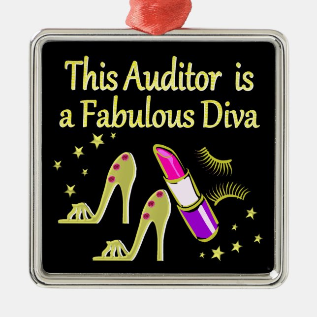 FABULOUS ATTORNEY DIVA DESIGN SILBERNES ORNAMENT (Vorne)