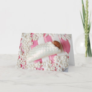 Fabulous Baby Greetings Card in Rosa und Weiß Karte