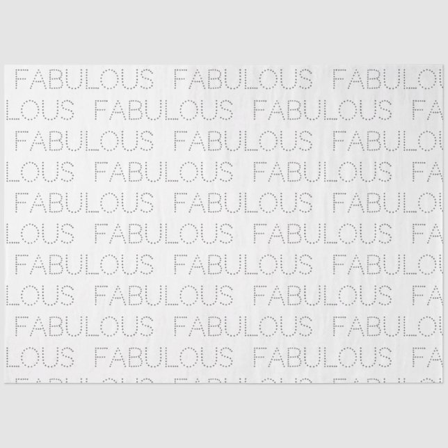 Fabulous Birthday Modern Typografy Birthday Seidenpapier (Vorderseite)