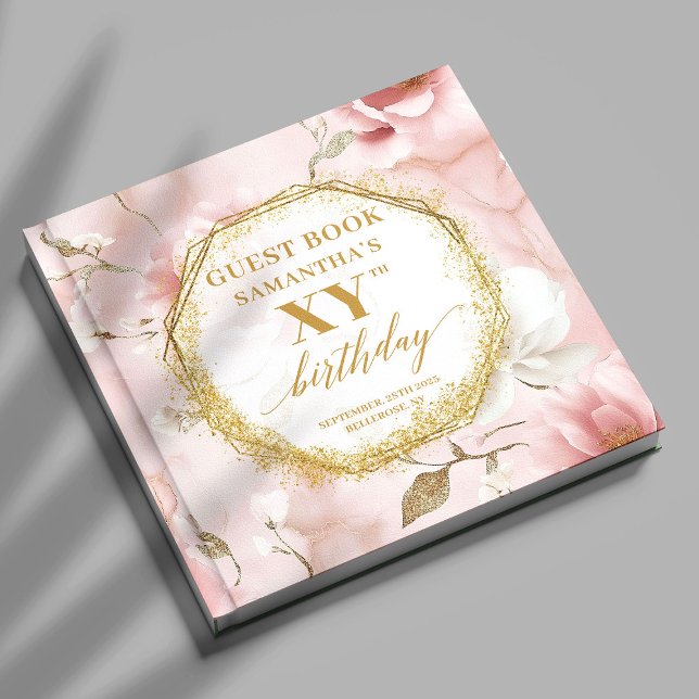 Fabulous Dusty Pink Ivory Gold Birthday Gästebuch (Fabulous Dusty Pink Ivory Gold Birthday Guest Book

)