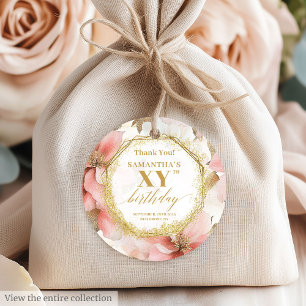 Fabulous Dusty Pink Ivory Gold Geburtstags Liebesm Geschenkanhänger