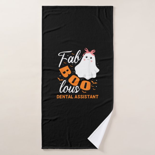 Fabulous Faboolous Dental Assistant Ghost Hallowee Badehandtuch (Badehandtuch)