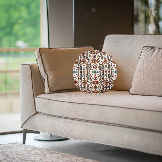 Fabulous Fall and Blue Rundes Kissen (Von Creator hochgeladen)