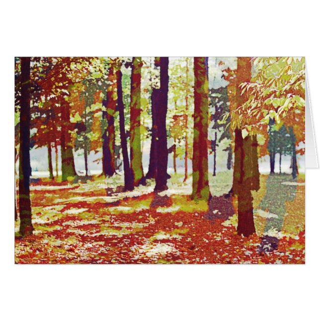 Fabulous Fall Happy Thanksgiving Karte (Vorderseite (Horizontal))