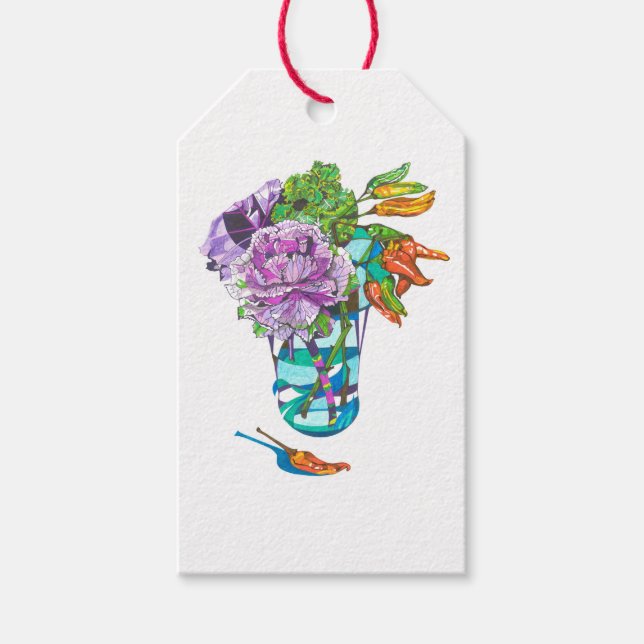 Fabulous Fall Vegetal Bouquet Geschenkanhänger (Vorderseite)
