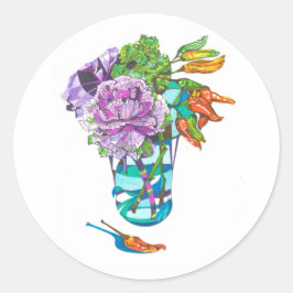Fabulous Fall Vegetal Bouquet Runder Aufkleber