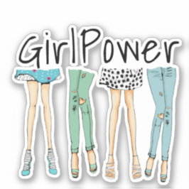 Fabulous Feet "Girl Power" Aufkleber