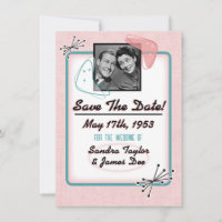 Fabulous Fifties Vintag Save the Date Card