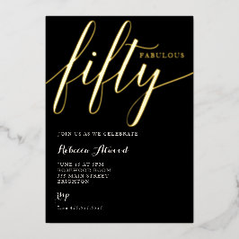 Fabulous Fifty BIrthday Folieneinladung