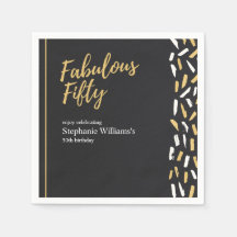Fabulous Fifty Golden Modern Woman's 50th Birthday