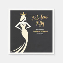 Fabulous Fifty Königin Golden Schwarz 50. Geburtst