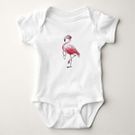 Fabulous Flamingo Baby Strampler
