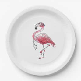 Fabulous Flamingo Pappteller