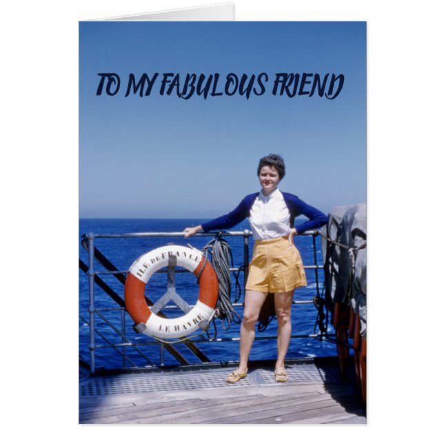 Fabulous Friend Retro GeburtstagsLady Nautical (Vorne)