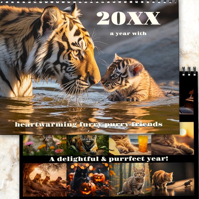 Fabulous Friends Cat Calendrier (A beautiful calendar with cats: great and small, adorable, on the hunt, relaxing, funny and more)