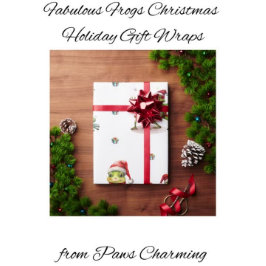 Fabulous Frogs Weihnachtsfeiertag auf Weiß Geschenkpapier